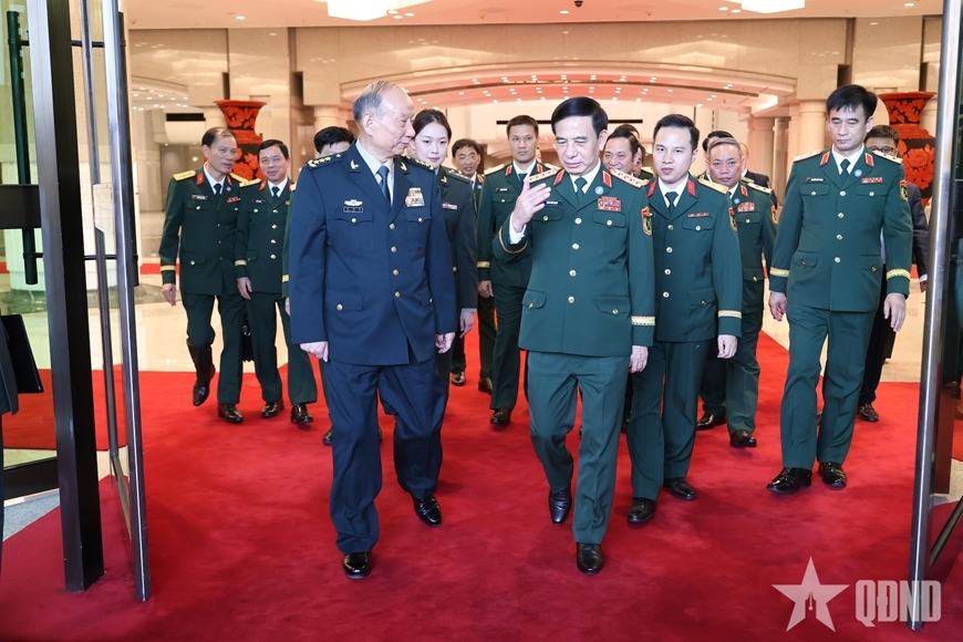 Đại tướng Phan Văn Giang hội kiến Phó chủ tịch Quân ủy Trung ương Trung Quốc